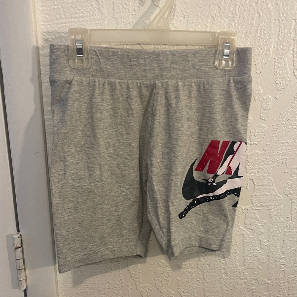 Nike Heather Gray Shorts with Red Logo